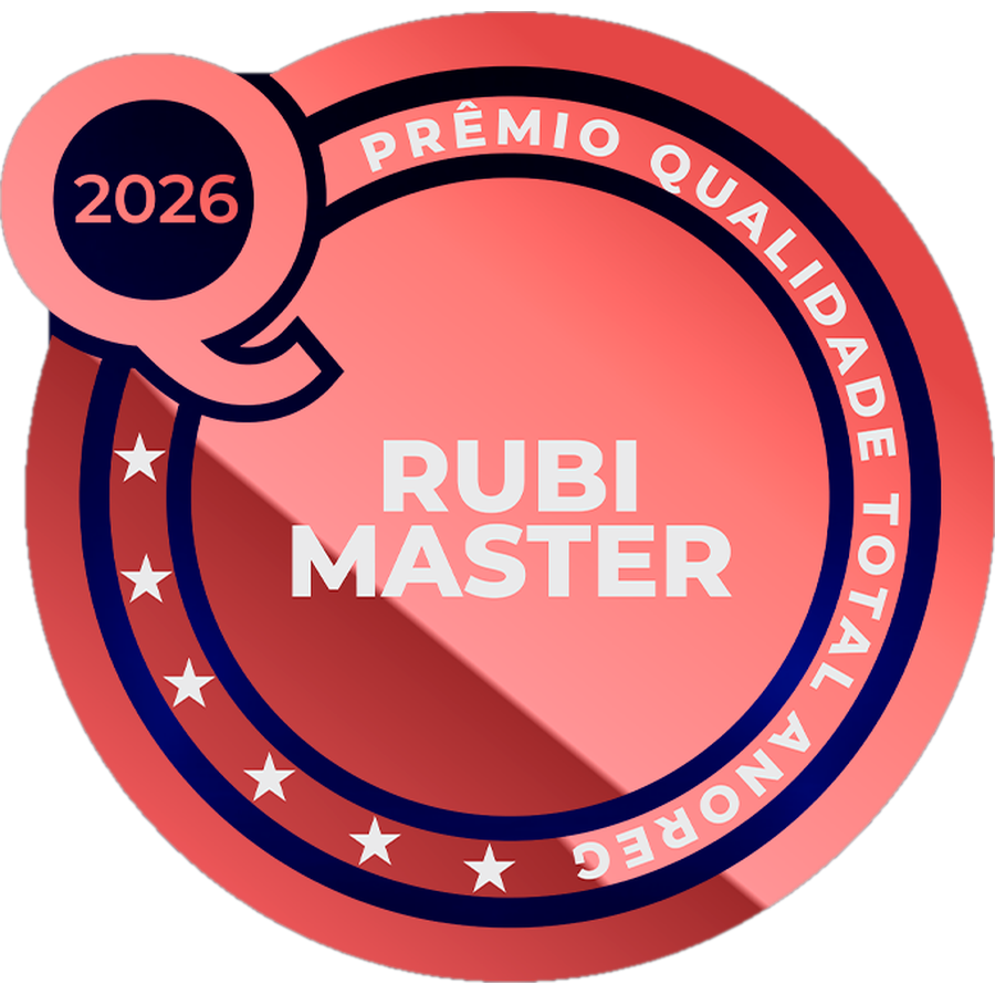 Selo Rubi Master 2026 do Prêmio de Qualidade Total ANOREG-BR: Diamante por três anos consecutivos